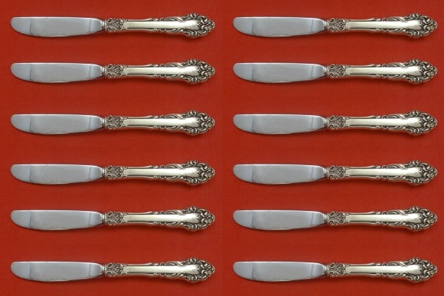 Reed & Barton Grande Renaissance Sterling Silver Butter Spreader Set 12 pcs: Reed & Barton Grande Renaissance Sterling Silver Butter Spreader Set 12 pcs Enhance your dining experience with the Grande Renaissance butter spreader set from Reed & Barton. This exquisite set includ