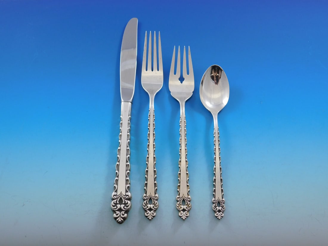 La Strada Sterling Silver Flatware Set 28 Pieces by International Silver: La Strada Sterling Silver Flatware Set 28 Pieces by International Silver Enhance your dining experience with the exquisite La Strada sterling silver flatware set by International Silver. This post-194