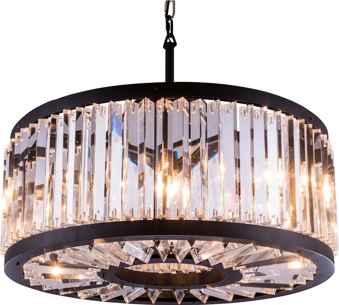 Chelsea Mocha Brown Crystal Pendant Light by Elegant Lighting: Chelsea Mocha Brown Crystal Pendant Light by Elegant Lighting Illuminate your space with the Elegant Mocha Brown Crystal Pendant Light, featuring a stunning royal-cut crystal design that complements m