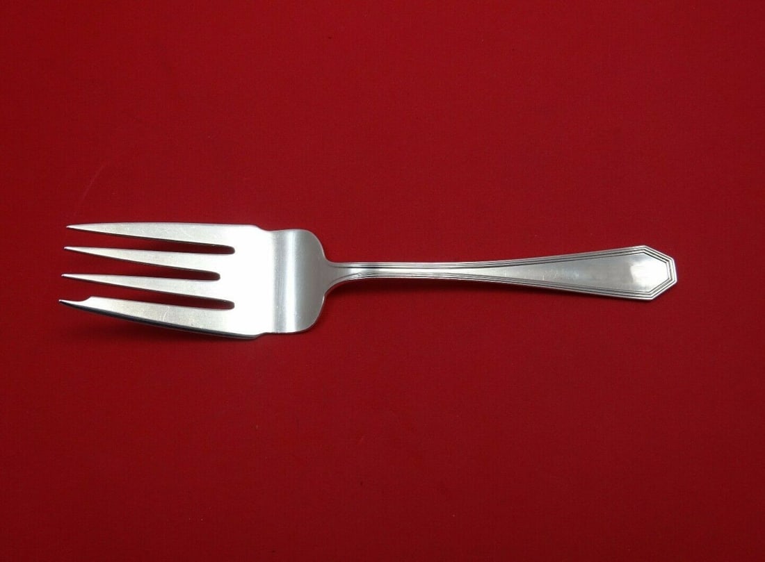 Dominick & Haff Queen Anne Plain Sterling Silver Cold Meat Fork 7.5": Dominick & Haff Queen Anne Plain Sterling Silver Cold Meat Fork 7.5" This exquisite small serving fork measures 7 1/2 inches and is crafted from high-quality sterling silver. The fork features a class