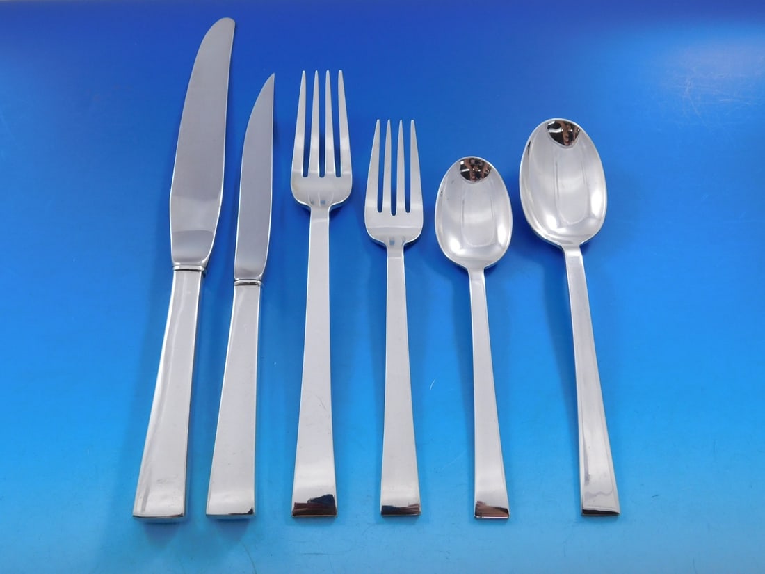 International Sterling Silver Continental Flatware Set for 4 29pc: International Sterling Silver Continental Flatware Set for 4 29pc Elevate your dining experience with the Continental by International Sterling Silver Flatware Starter Set, a stunning collection desig