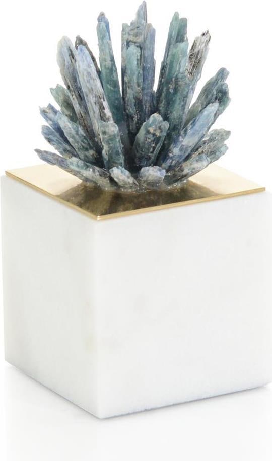 John-Richard Starburst Cyanite Marble Sculpture 6.75H: John-Richard Starburst Cyanite Marble Sculpture 6.75H This stunning Cyanite Sculpture combines elegance and artistry, making it a perfect addition to both home and office decor. The sculpture features