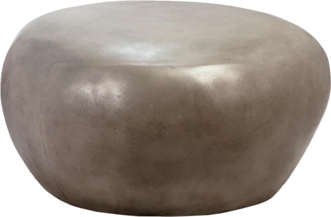 Joshua Outdoor Dark Gray Pebblestone Planter 30W x 26D x 16H: Joshua Outdoor Dark Gray Pebblestone Planter 30W x 26D x 16H Enhance your outdoor space with this elegant dark gray planter, perfect for patios. Crafted from acrylic fiber reinforced concrete, this du