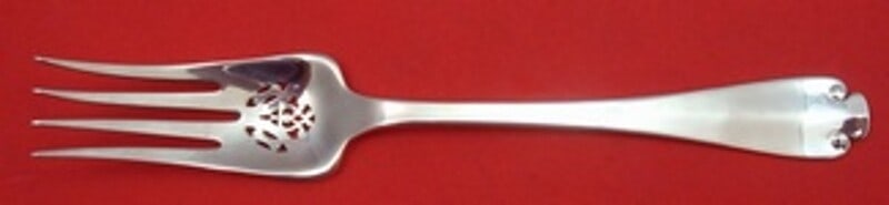 Tiffany & Co Flemish Sterling Silver 9 Inch Cold Meat Serving Fork: Tiffany & Co Flemish Sterling Silver 9 Inch Cold Meat Serving Fork This exquisite serving fork is a stunning example of Tiffany & Co.'s Flemish pattern, crafted from high-quality sterling silver. Meas
