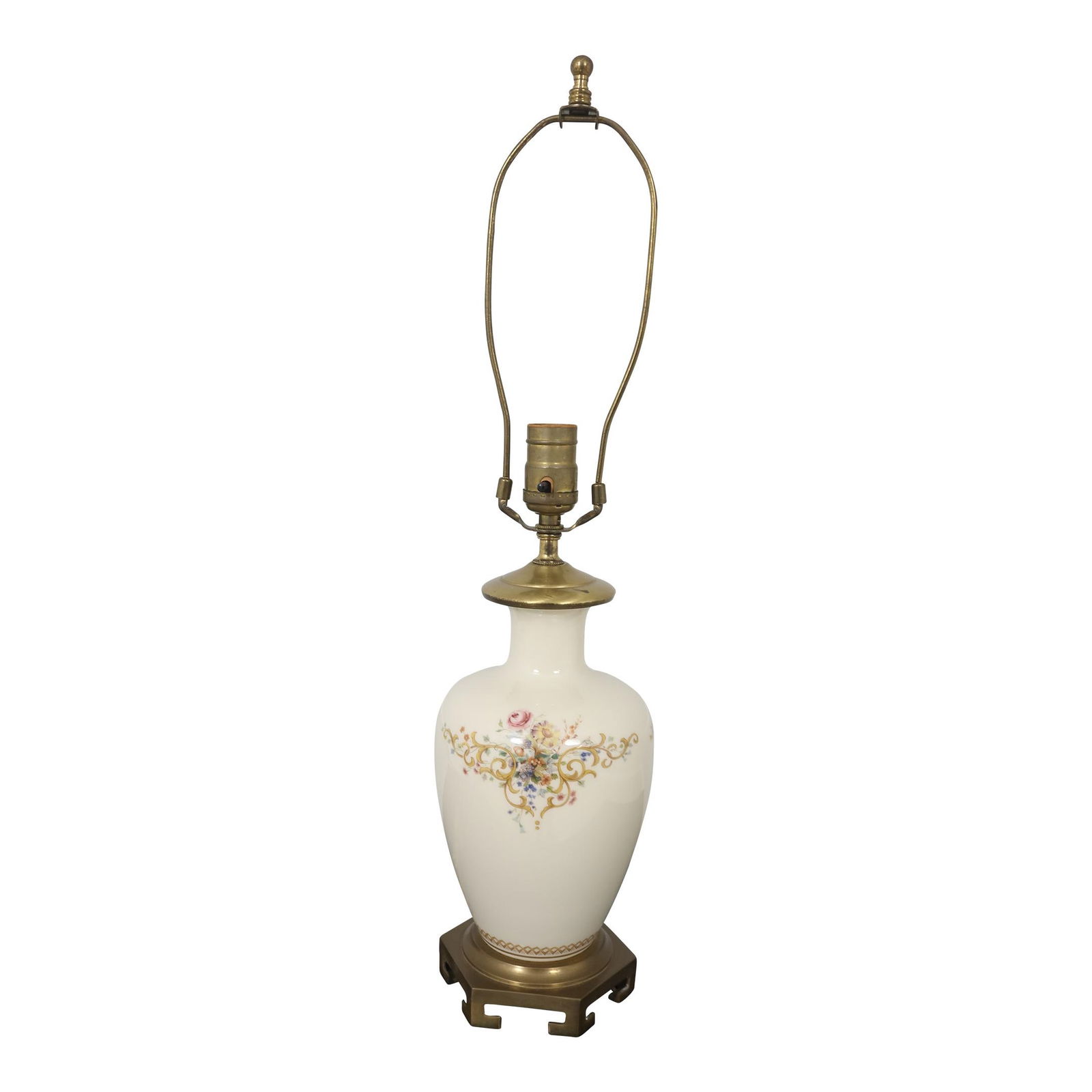 Vintage Lenox Floral Porcelain Table Lamp 23.5 Inches (1 of 6)