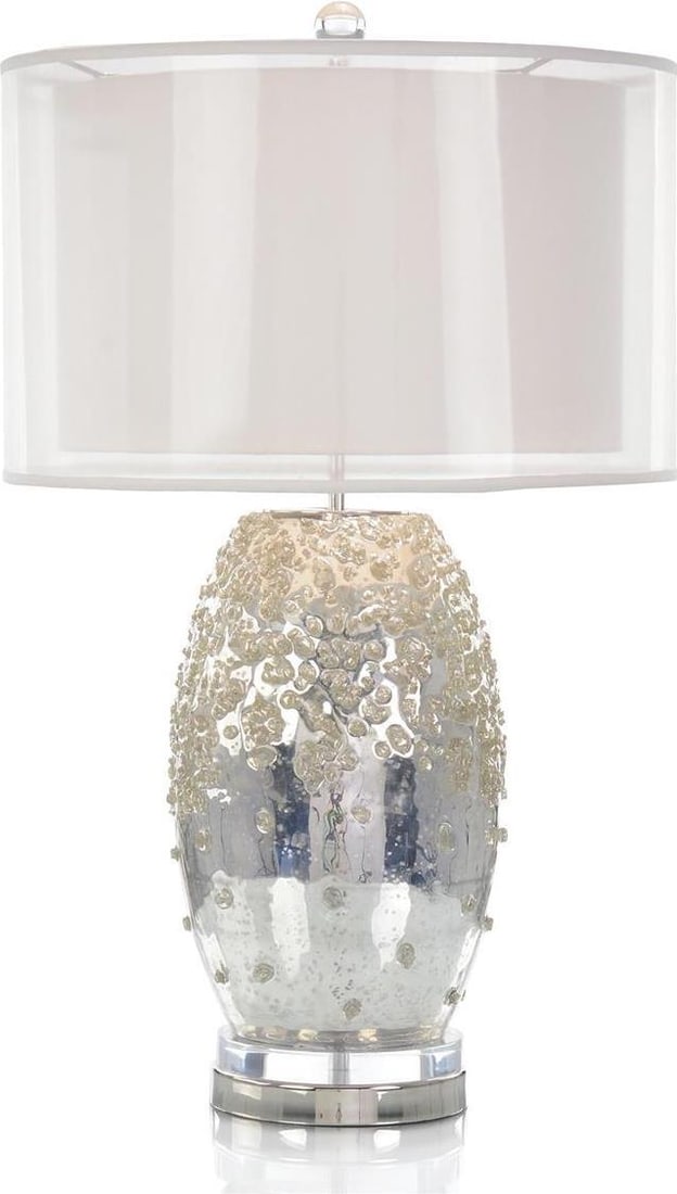John-Richard Gleaming Ivory Table Lamp Antique Style 31H Nickel Finish: John-Richard Gleaming Ivory Table Lamp Antique Style 31H Nickel Finish Illuminate your space with this exquisite ivory table lamp from the Gleaming collection by John-Richard. This vintage-style lamp