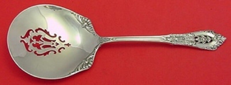 Wallace Rose Point Sterling Silver Tomato Server Pierced 7 5/8 inches: Wallace Rose Point Sterling Silver Tomato Server Pierced 7 5/8 inches This exquisite tomato server features the elegant Rose Point pattern by Wallace, crafted from high-quality sterling silver. Measur