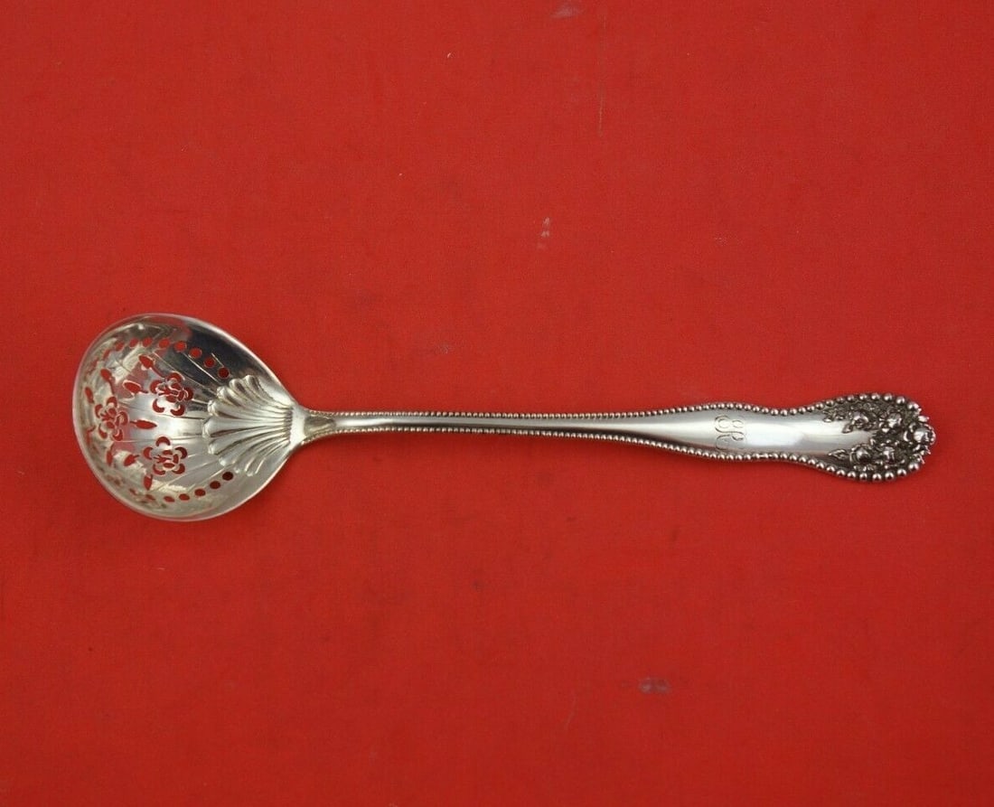 Gorham Lancaster Sterling Silver Sugar Sifter Ladle Floral 5 5/8" (1 of 3)