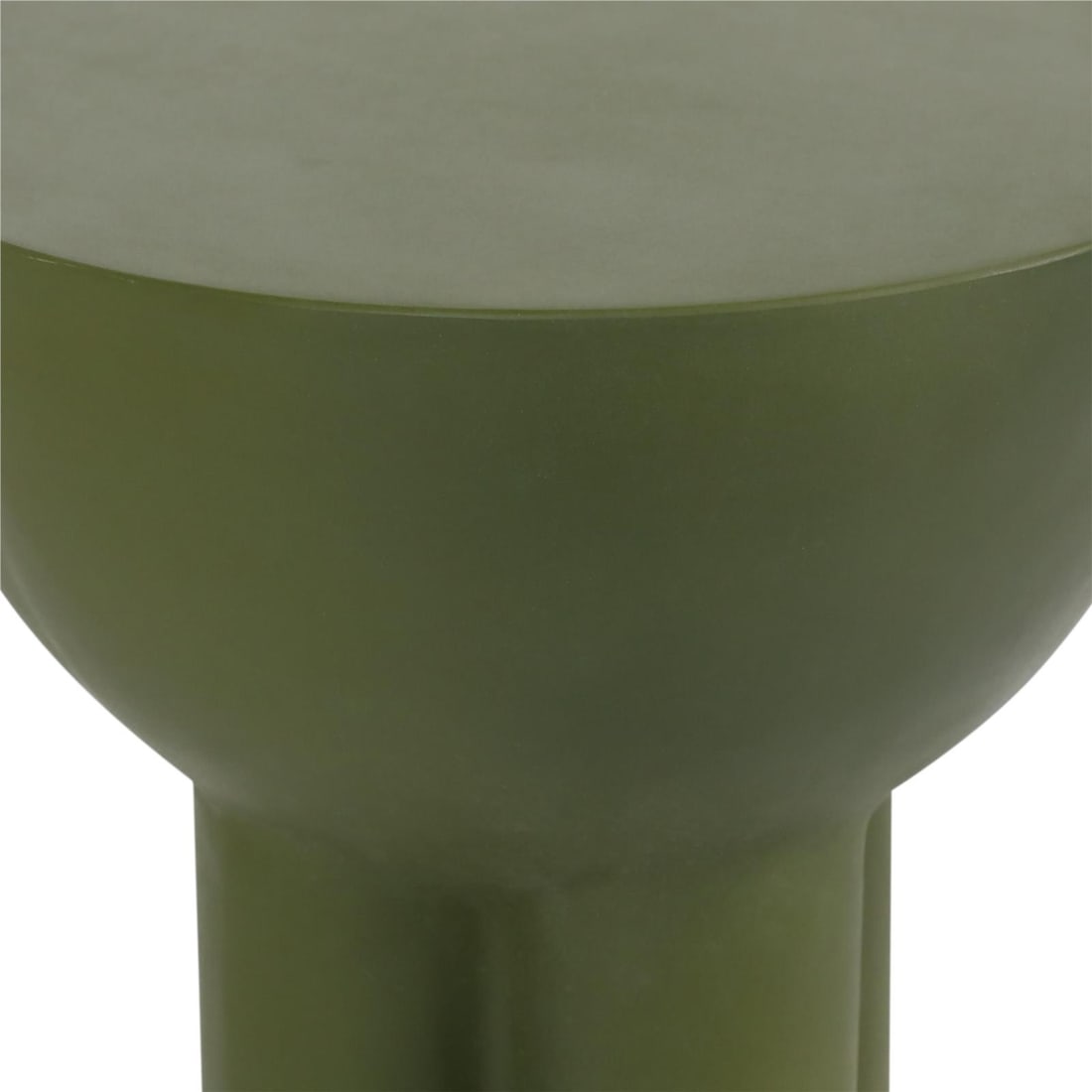 Rhett Olive Green Concrete Outdoor Side Table: Rhett Olive Green Concrete Outdoor Side Table Enhance your outdoor space with the Rhett Concrete Outdoor Side Table, designed for both functionality and style. This table features a striking olive gre