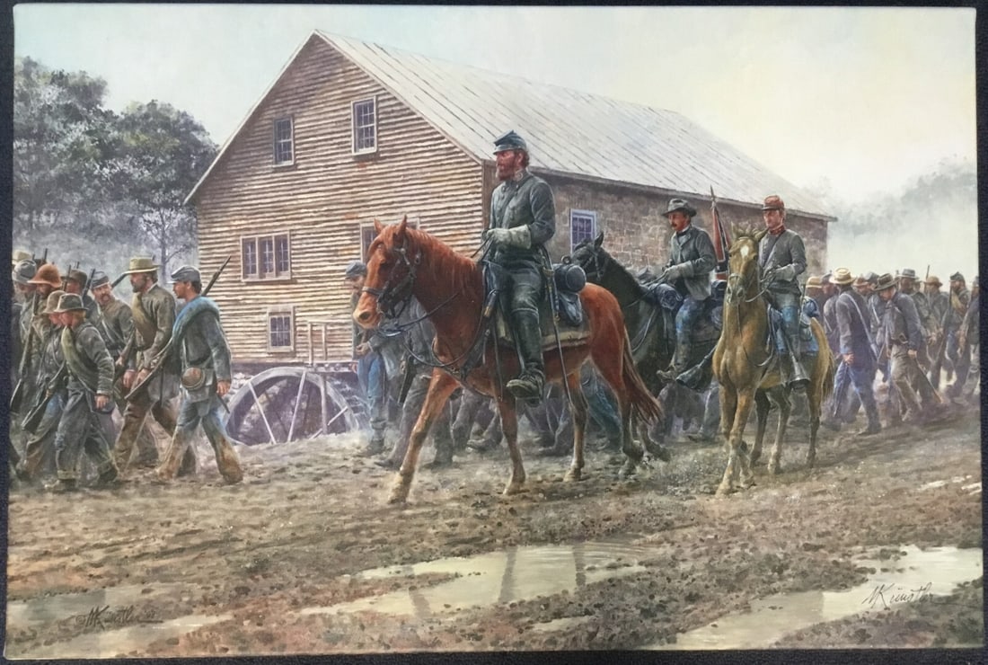 Mort Kunstler Limited Edition Giclee Print Jackson's Foot Cavalry Signed: Mort Kunstler Limited Edition Giclee Print Jackson's Foot Cavalry Signed This stunning limited edition giclee print titled "Jackson's Foot Cavalry" by renowned artist Mort Kunstler captures a signific