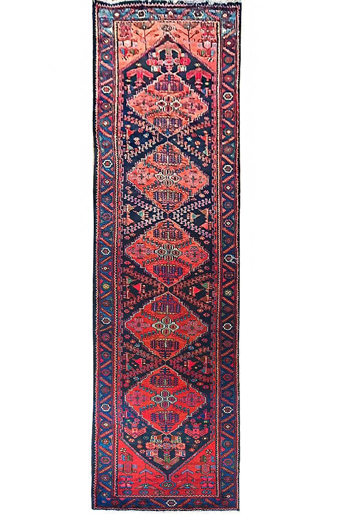 Persian Tribal Handmade Runner 3.8 x 17 Feet Wool Area Rug: Persian Tribal Handmade Runner 3.8 x 17 Feet Wool Area Rug Free continental US Shipping Discover the beauty of our 3.8 x 17 Long Persian Tribal Handmade Runner, an exquisite piece that seamlessly blen