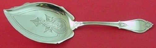 Whiting Armor Sterling Silver Aspic Server 8.5 Bright-Cut Antique: Whiting Armor Sterling Silver Aspic Server 8.5 Bright-Cut Antique Presenting a stunning 8 1/2" Aspic Server from the renowned Armor pattern by Whiting, crafted in exquisite sterling silver. This elega