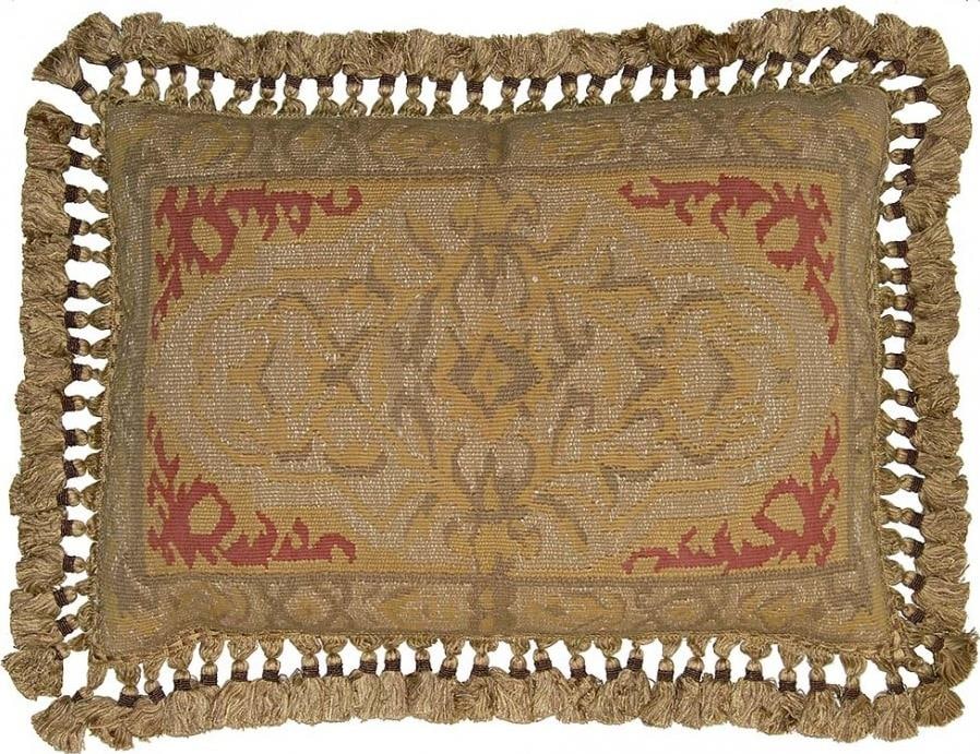 Provence Home Handcrafted Aubusson Medallion Throw Pillow 16x24 Ochre: Provence Home Handcrafted Aubusson Medallion Throw Pillow 16x24 Ochre Elevate your home decor with this stunning handcrafted Aubusson medallion throw pillow. Designed in a beautiful ochre finish, this