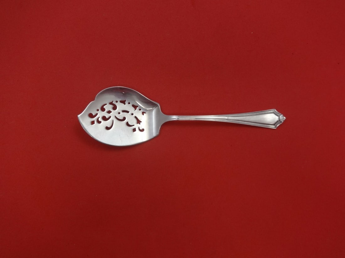 Gorham Plymouth Sterling Silver Pierced Cucumber Server 6 3/8": Gorham Plymouth Sterling Silver Pierced Cucumber Server 6 3/8" Introducing the Plymouth Cucumber Server by Gorham, crafted from high-quality sterling silver. This elegant serving piece features a pier