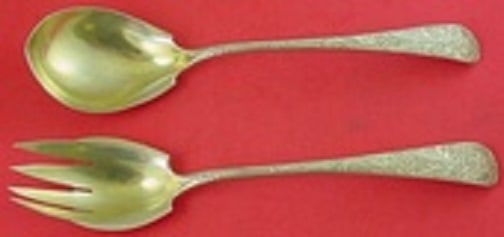 Tiffany & Co Antique Engraved Sterling Silver 2-Piece Vegetable Serving Set: Tiffany & Co Antique Engraved Sterling Silver 2-Piece Vegetable Serving Set This exquisite 2-piece vegetable serving set by Tiffany & Co. showcases the elegance of sterling silver. The set features be