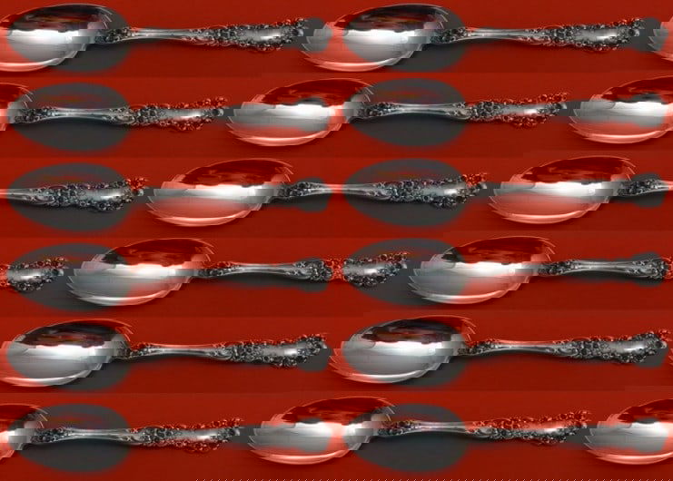 Gorham Buttercup Sterling Silver Place Spoons Set of 12 (1 of 4)