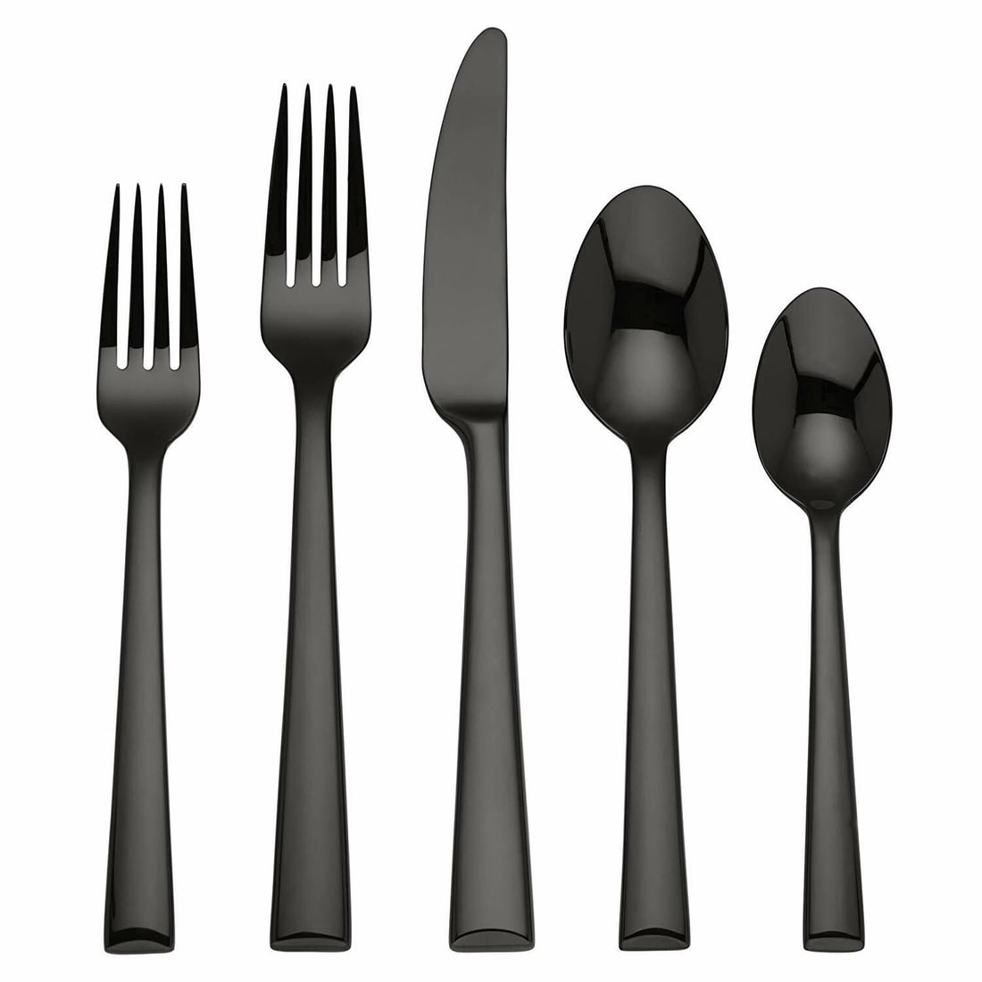 Lenox Colebrook Onyx Stainless Steel Flatware Set for 12 60 Pieces: Lenox Colebrook Onyx Stainless Steel Flatware Set for 12 60 Pieces Elevate your dining experience with the Colebrook Onyx Stainless Steel Flatware Set by Lenox. This exquisite set features a sophistic