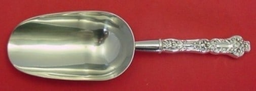 Watson Sterling Silver Bridal Flower Ice Scoop 9 Custom Made: Watson Sterling Silver Bridal Flower Ice Scoop 9 Custom Made This exquisite ice scoop is a custom-made piece by Watson, crafted in sterling silver and designed in the elegant Bridal Flower pattern. Wi