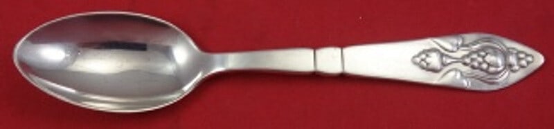Georg Jensen Fuchsia Sterling Silver Teaspoon 6 1/8" Flatware (1 of 2)