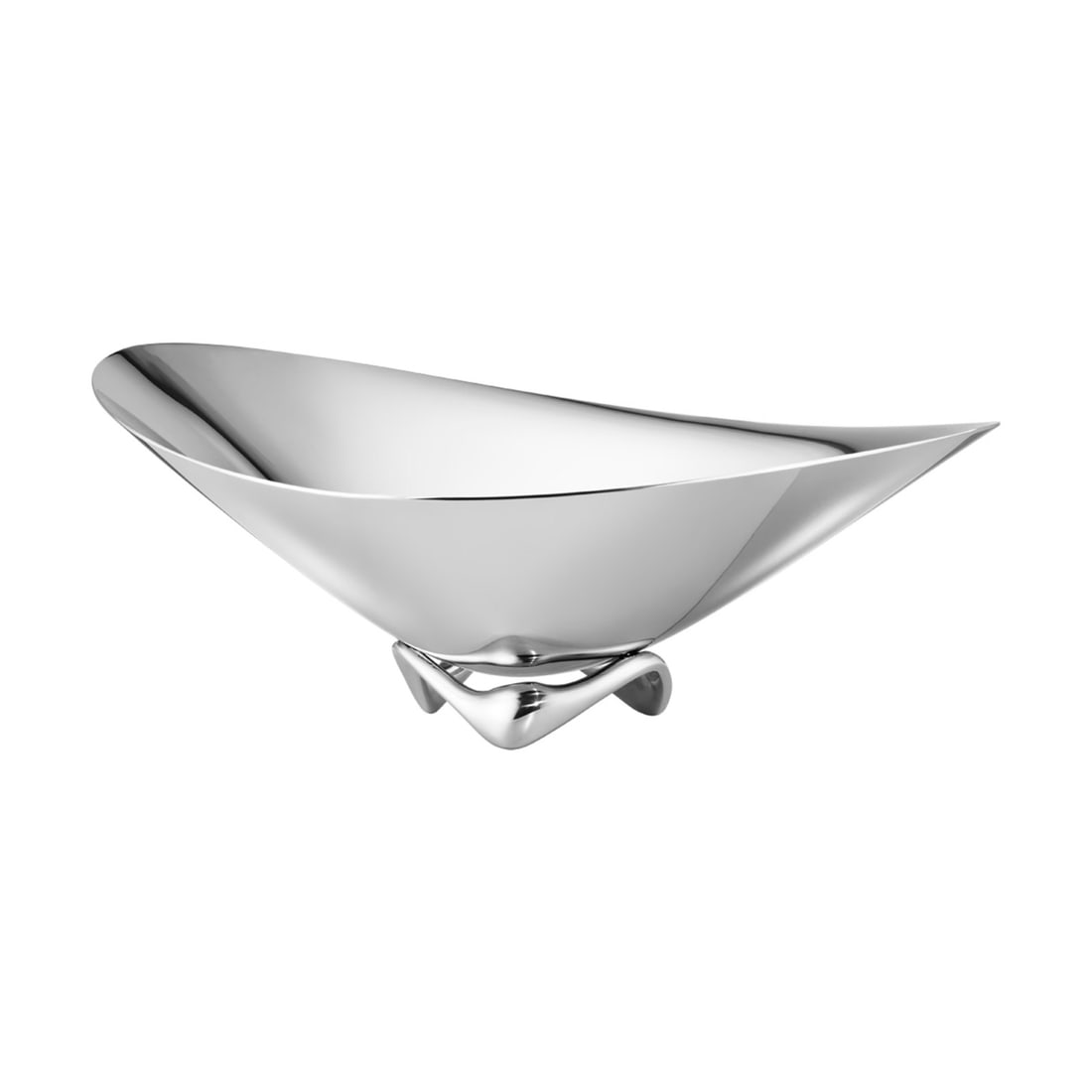 Georg Jensen Henning Koppel Small Wave Bowl Stainless Steel: Georg Jensen Henning Koppel Small Wave Bowl Stainless Steel This stunning small wave bowl, designed by Henning Koppel for Georg Jensen, elegantly embodies the essence of Scandinavian modernist design.