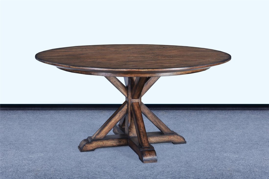 Dublin Dining Table Rustic Pecan 60-Inch: Dublin Dining Table Rustic Pecan 60-Inch Introducing the Dublin Dining Table, a perfect blend of timeless rustic charm and modern functionality. This dining table, part of the Dublin collection, featu