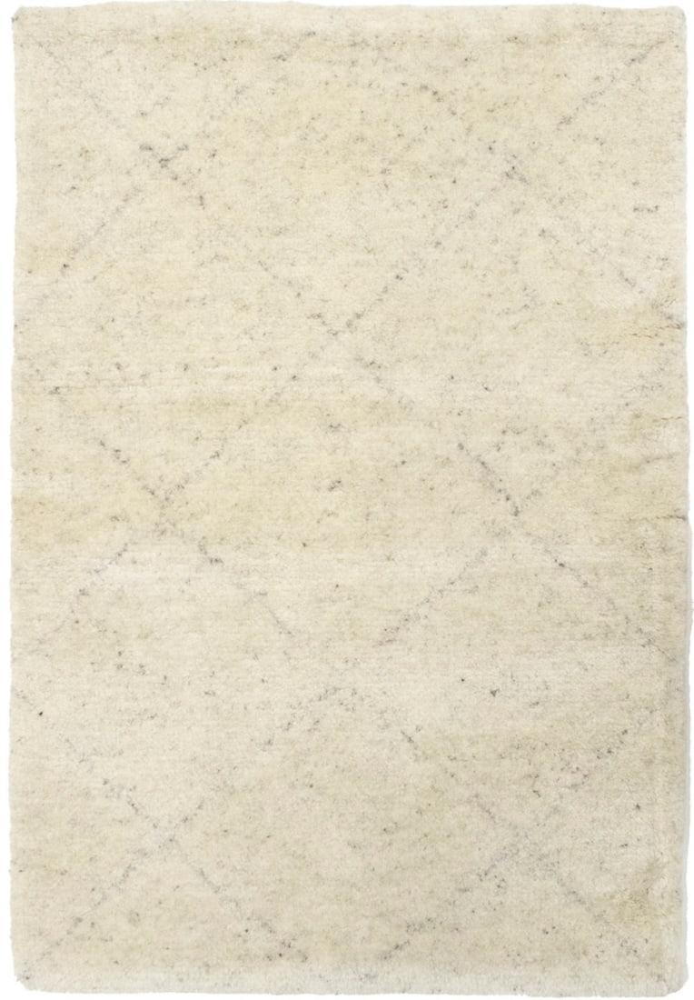 Handmade Beige Tribal Geometric Wool Rug 2'0 x 3'1 Modern Design: Handmade Beige Tribal Geometric Wool Rug 2'0 x 3'1 Modern Design Enhance your home decor with this Handmade Small Beige Tribal Moroccan Rug, perfect for any entrance or bedroom space. This exquisite a