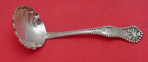 Dominick & Haff Charles II Sterling Silver Sauce Ladle 6 1/8 Inch: Dominick & Haff Charles II Sterling Silver Sauce Ladle 6 1/8 Inch This exquisite sauce ladle features the elegant Charles II pattern by Dominick & Haff, crafted from high-quality sterling silver. Meas