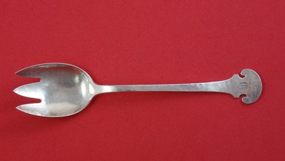 Shreve Fourteenth Century Sterling Silver Ice Cream Fork Mono D 5.5 Inch: Shreve Fourteenth Century Sterling Silver Ice Cream Fork Mono D 5.5 Inch This exquisite ice cream fork from the Fourteenth Century pattern by Shreve & Co. is crafted from high-quality sterling silver.