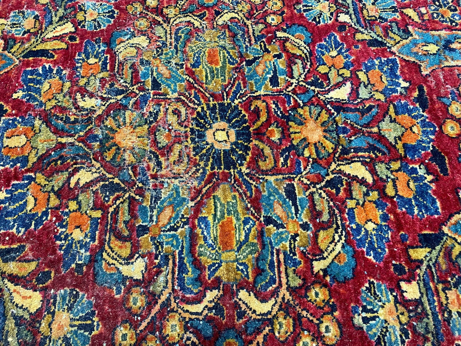 Authentic Antique Persian Sarouk Rug 10.1 x 17.6 ft 1930s - 5