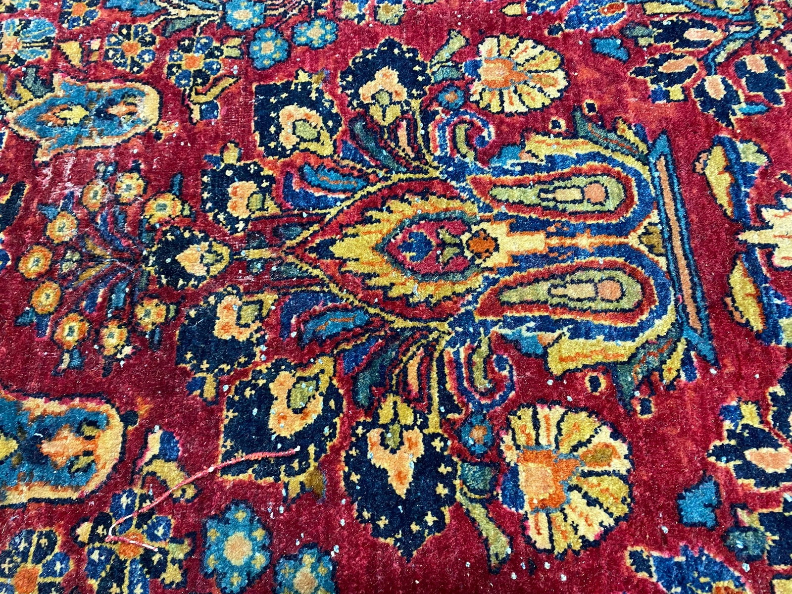 Authentic Antique Persian Sarouk Rug 10.1 x 17.6 ft 1930s - 6