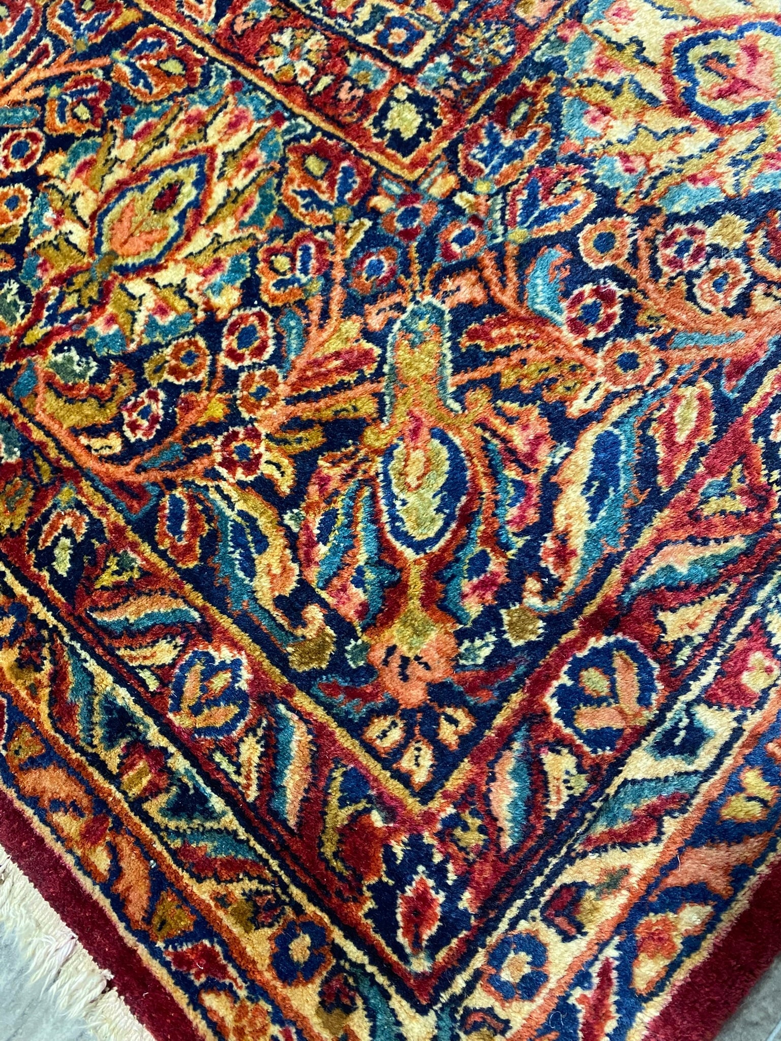 Authentic Antique Persian Sarouk Rug 10.1 x 17.6 ft 1930s - 9