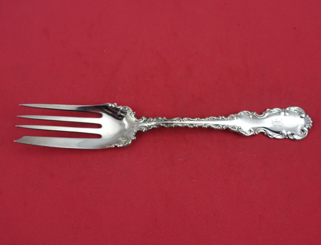 Whiting Gorham Louis XV Sterling Silver Cold Meat Fork 7.5 Inch: Whiting Gorham Louis XV Sterling Silver Cold Meat Fork 7.5 Inch This exquisite serving fork features the elegant Louis XV pattern by Whiting and Gorham, crafted from high-quality sterling silver (.925