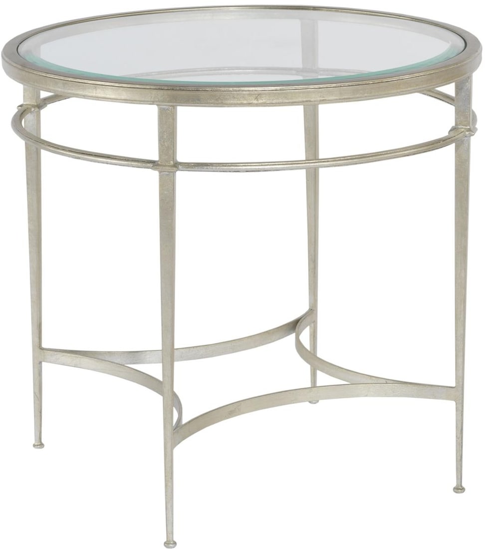 Woodbridge Madeline Silver Leaf Round Side Table (1 of 1)