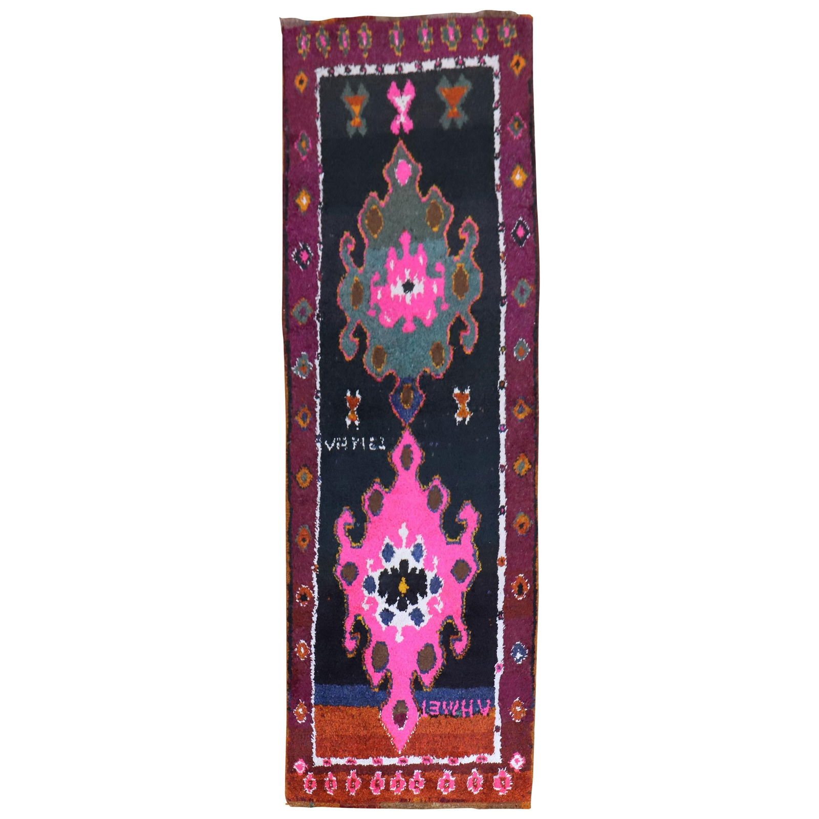 Vibrant Hand-Woven Bohemian Turkish Runner 39x115 in: Vibrant Hand-Woven Bohemian Turkish Runner 39x115 in Discover this stunning Wild Bohemian Turkish Runner, a true statement piece for any space. Hand-woven from high-quality wool, this unique runner sh