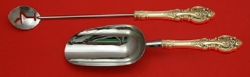 Wallace Grand Victorian Sterling Silver Bar Set 2-Piece Hostess Set: Wallace Grand Victorian Sterling Silver Bar Set 2-Piece Hostess Set Presenting the exquisite Grand Victorian by Wallace Sterling Silver Bar Set, a stunning hostess set crafted from high-quality sterli