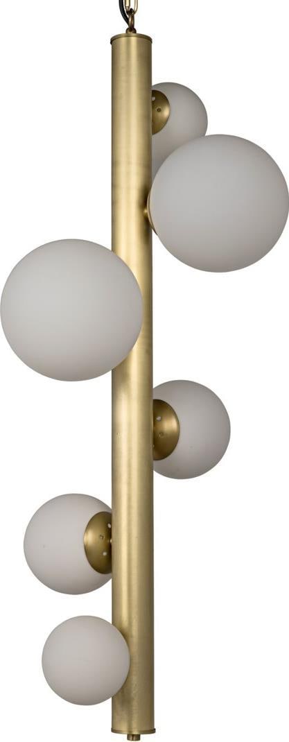 Noir Orellana Brass Bowl Chandelier with Frosted Glass: Noir Orellana Brass Bowl Chandelier with Frosted Glass Illuminate your space with the Elegant Antique Style Brass Orellana Chandelier, a stunning centerpiece that combines vintage charm with modern fu