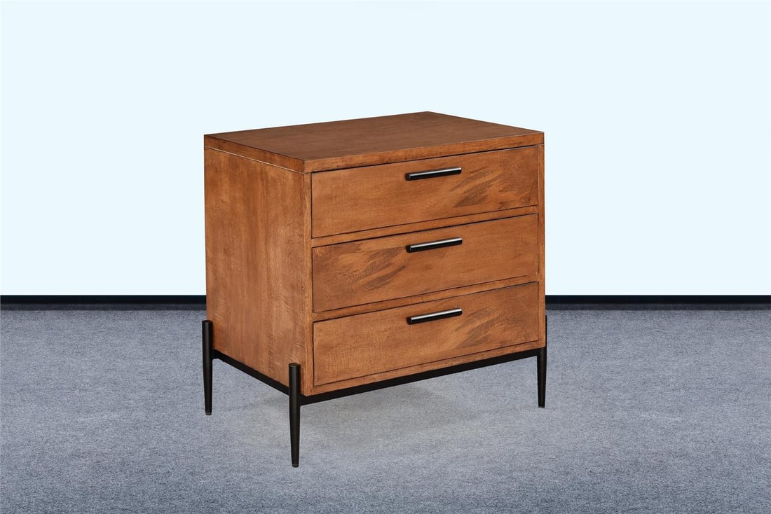 Pacifica Three Drawer Nightstand in Tobacco Leaf Finish (1 of 5)