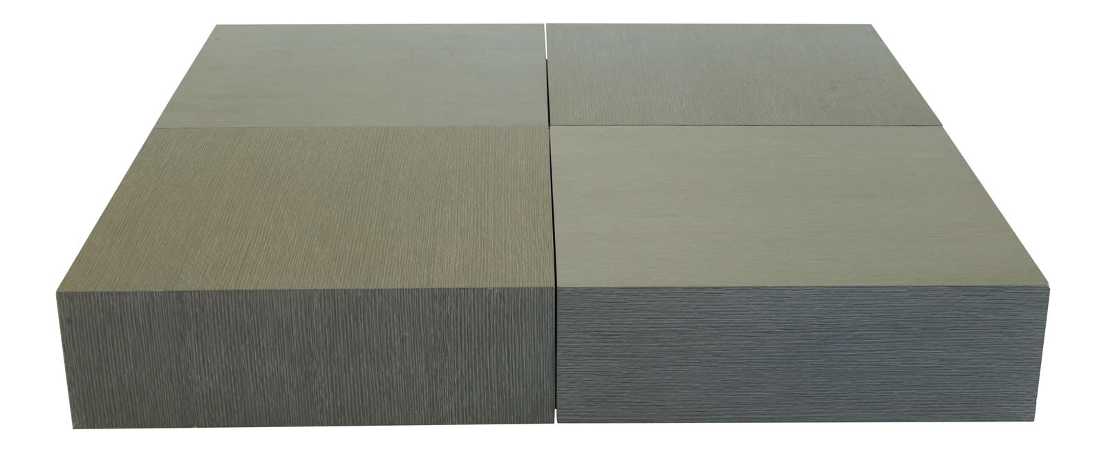 Decca Bolier Gray Metal Square Coffee Table with Unique Opening Design (1 of 9)