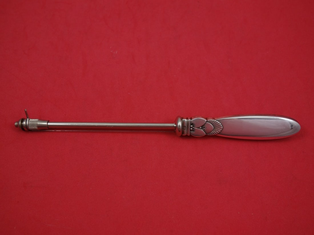 Georg Jensen Cactus Sterling Silver Cheese Wire 8.25 Vintage: Georg Jensen Cactus Sterling Silver Cheese Wire 8.25 Vintage This vintage cheese wire, crafted by Georg Jensen, features a beautiful Cactus pattern. Measuring 8 1/4 inches, it boasts a sterling silver