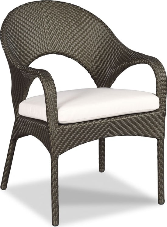Woodbridge Saint Lucia Outdoor Dining Chair Espresso Finish: Woodbridge Saint Lucia Outdoor Dining Chair Espresso Finish Enhance your outdoor dining experience with the Traditional Saint Lucia Woven Dining Chair. This stylish chair from the Ventana collection f