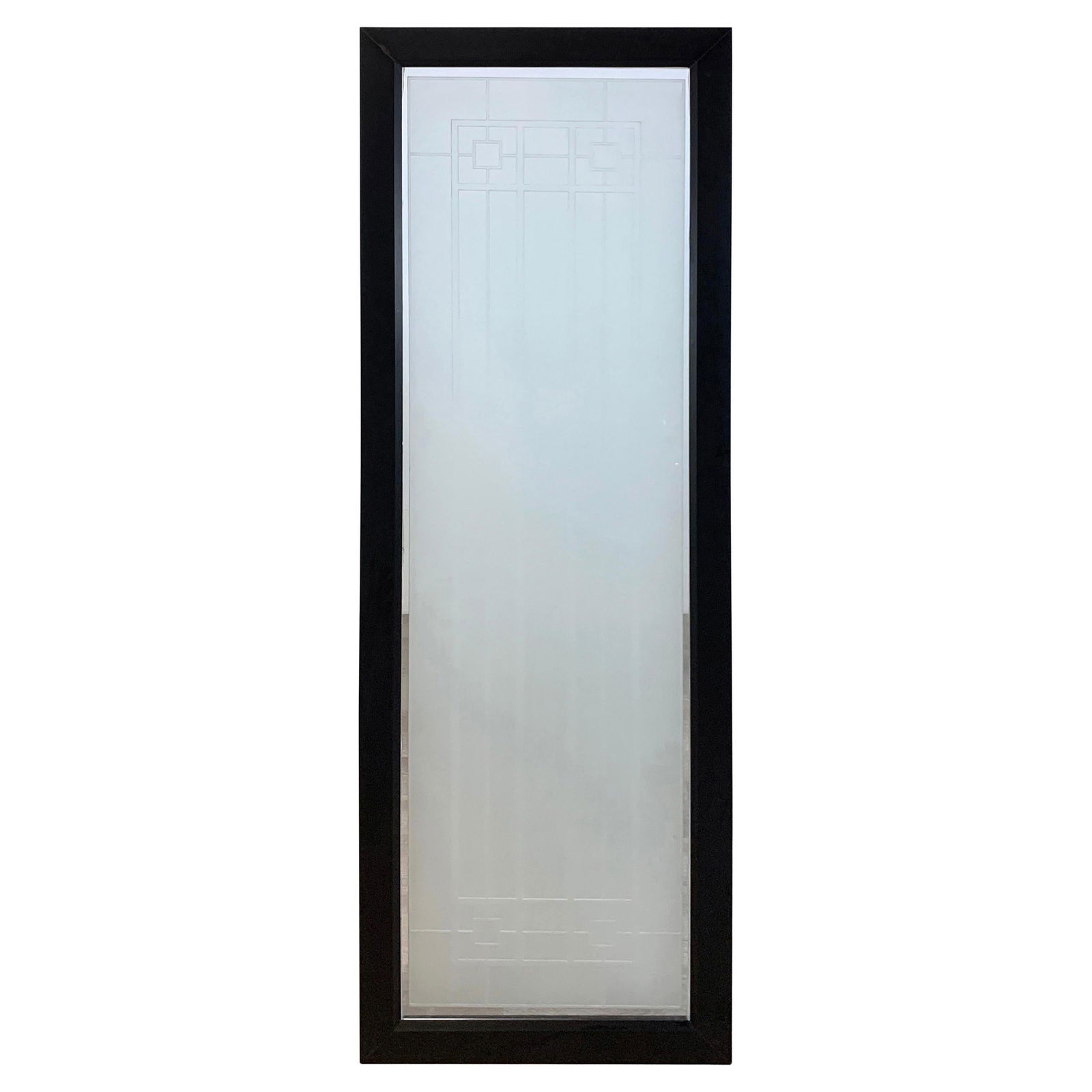 Frank Lloyd Wright Inspired Prairie Style Frosted Glass Window 74x25: Frank Lloyd Wright Inspired Prairie Style Frosted Glass Window 74x25 This stunning tall Prairie style frosted glass window is reminiscent of the iconic designs of Frank Lloyd Wright. Crafted in the 19