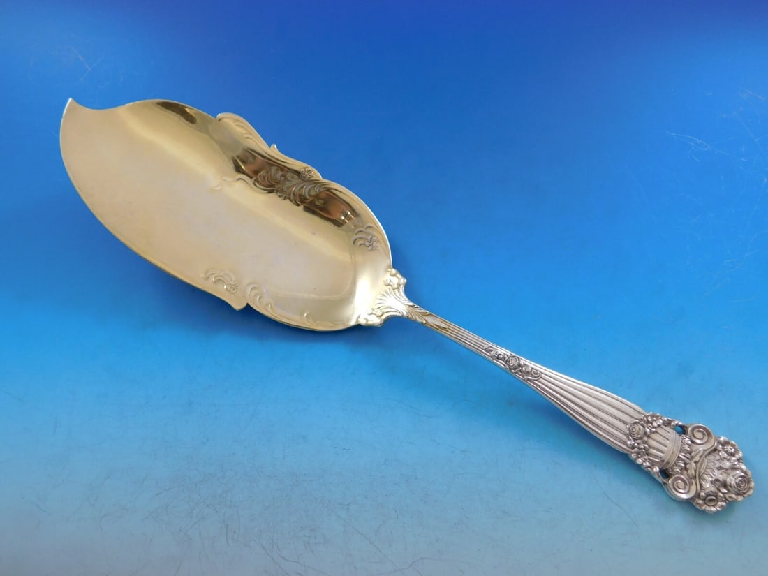 Towle Georgian Sterling Silver Ice Cream Server Gold Wash 10 3/4": Towle Georgian Sterling Silver Ice Cream Server Gold Wash 10 3/4" This exquisite ice cream server from the Georgian pattern by Towle is crafted from sterling silver and features a beautiful gold wash