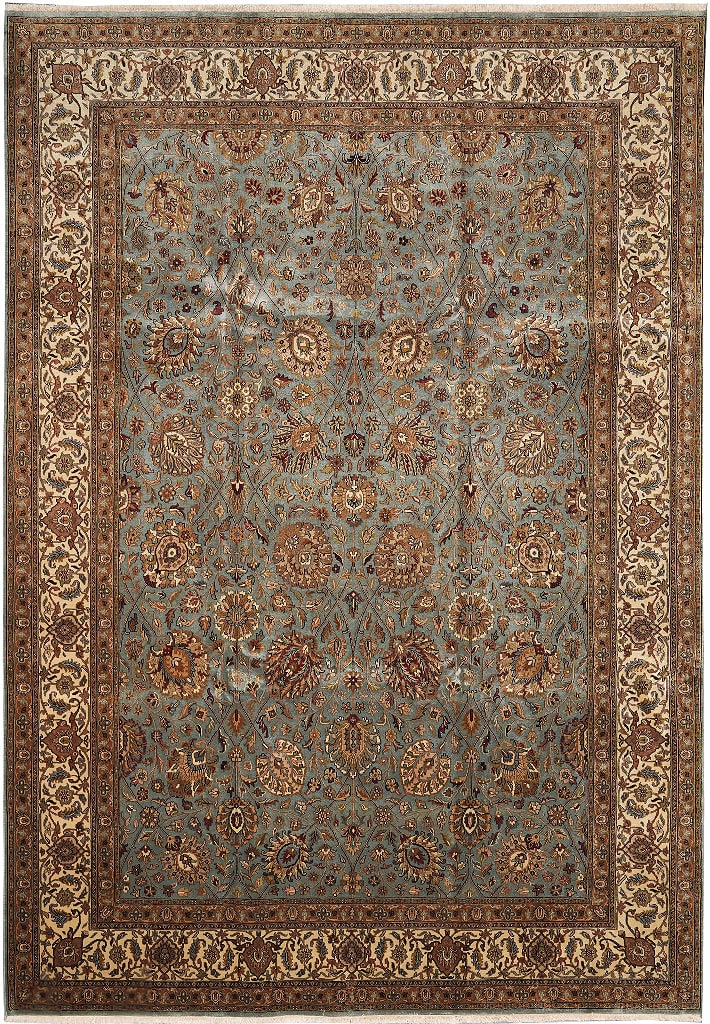 9 x 12 Handmade Jaipur Rug Fine Wool Hand Knotted Dense Weave Traditional Design: 9 x 12 Handmade Jaipur Rug Fine Wool Hand Knotted Dense Weave Traditional Design Free continental US Shipping This 9 x 12 handmade Jaipur rug is expertly hand-knotted with a dense weave, providing enh