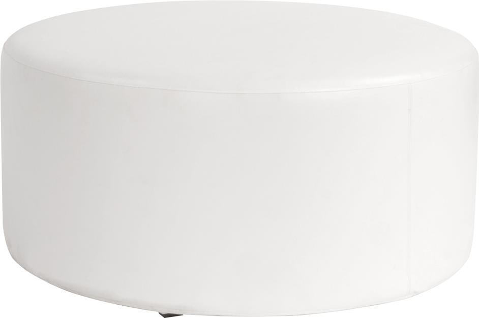 Howard Elliott Atlantis White Round Ottoman 36-Inch Contemporary (1 of 2)