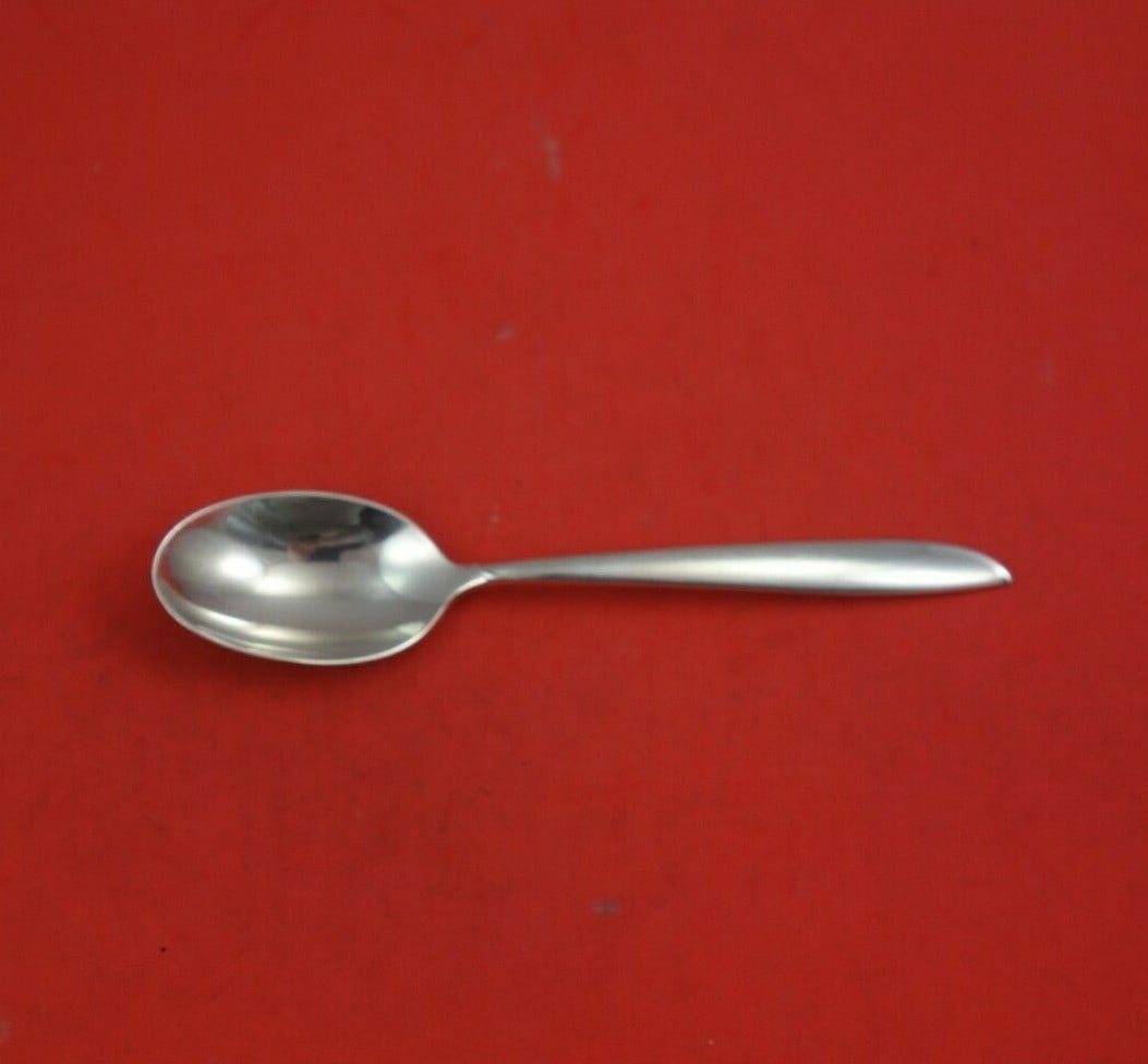 International Sterling Silver Soup Spoon Silver Rhythm 6 3/4": International Sterling Silver Soup Spoon Silver Rhythm 6 3/4" This International Sterling Silver Place Soup Spoon is a beautiful addition to your flatware collection. Featuring the elegant Silver Rhyt