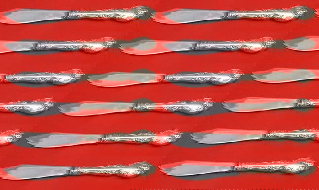 Gorham Melrose Sterling Silver Fish Knife Set 12 pcs 8 1/4" (1 of 1)