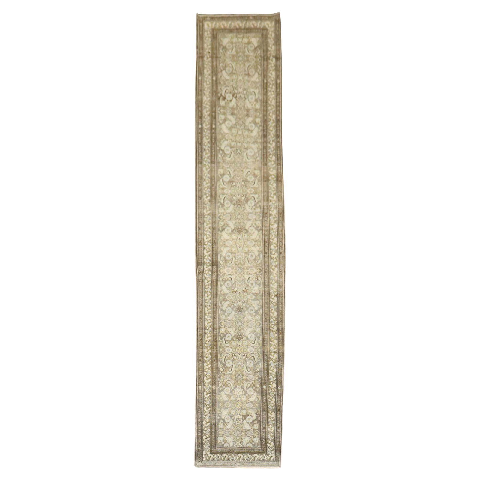 Antique Persian Malayer Runner Hand-Woven Wool 34 x 175 in: Antique Persian Malayer Runner Hand-Woven Wool 34 x 175 in This exquisite long antique Persian Malayer runner is a stunning addition to any home. Hand-woven from high-quality wool, it showcases the ri