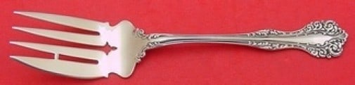 Alvin Florentine Sterling Silver Serving Fork 7 1/8 Inch: Alvin Florentine Sterling Silver Serving Fork 7 1/8 Inch This elegant serving fork is part of the Florentine pattern by Alvin, crafted from high-quality sterling silver. With a length of 7 1/8 inches,