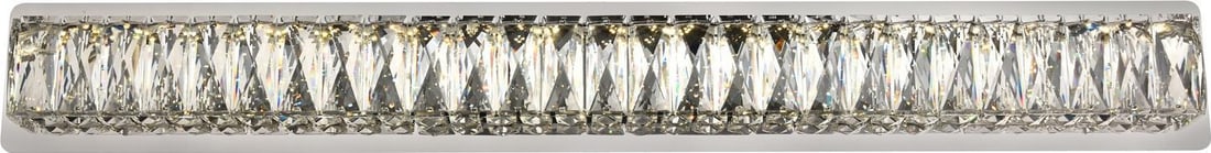 Elegant Valetta Chrome Wall Light with Clear Crystal Finish: Elegant Valetta Chrome Wall Light with Clear Crystal Finish Illuminate your space with the stylish and sophisticated Valetta Crystal Chrome Wall Light. This transitional style light fixture showcases