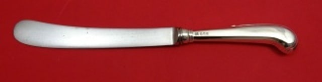 John Biggin Rat Tail Sterling Silver Dinner Knife 9 3/4 Inch: John Biggin Rat Tail Sterling Silver Dinner Knife 9 3/4 Inch This exquisite dinner knife features a classic Rat Tail design by renowned maker John Biggin of Sheffield. Crafted from high-quality sterli